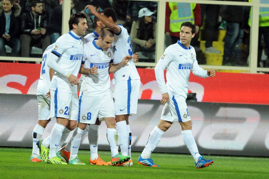 All&#39;intervallo, Fiorentina-Inter 0-1. (Lapresse)